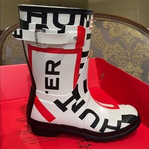 NEW Hunter Limited Edition Original Exploded Logo Short Boots Women’s 10